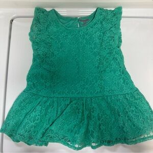 Nannette Teal Lace Kids Blouse
